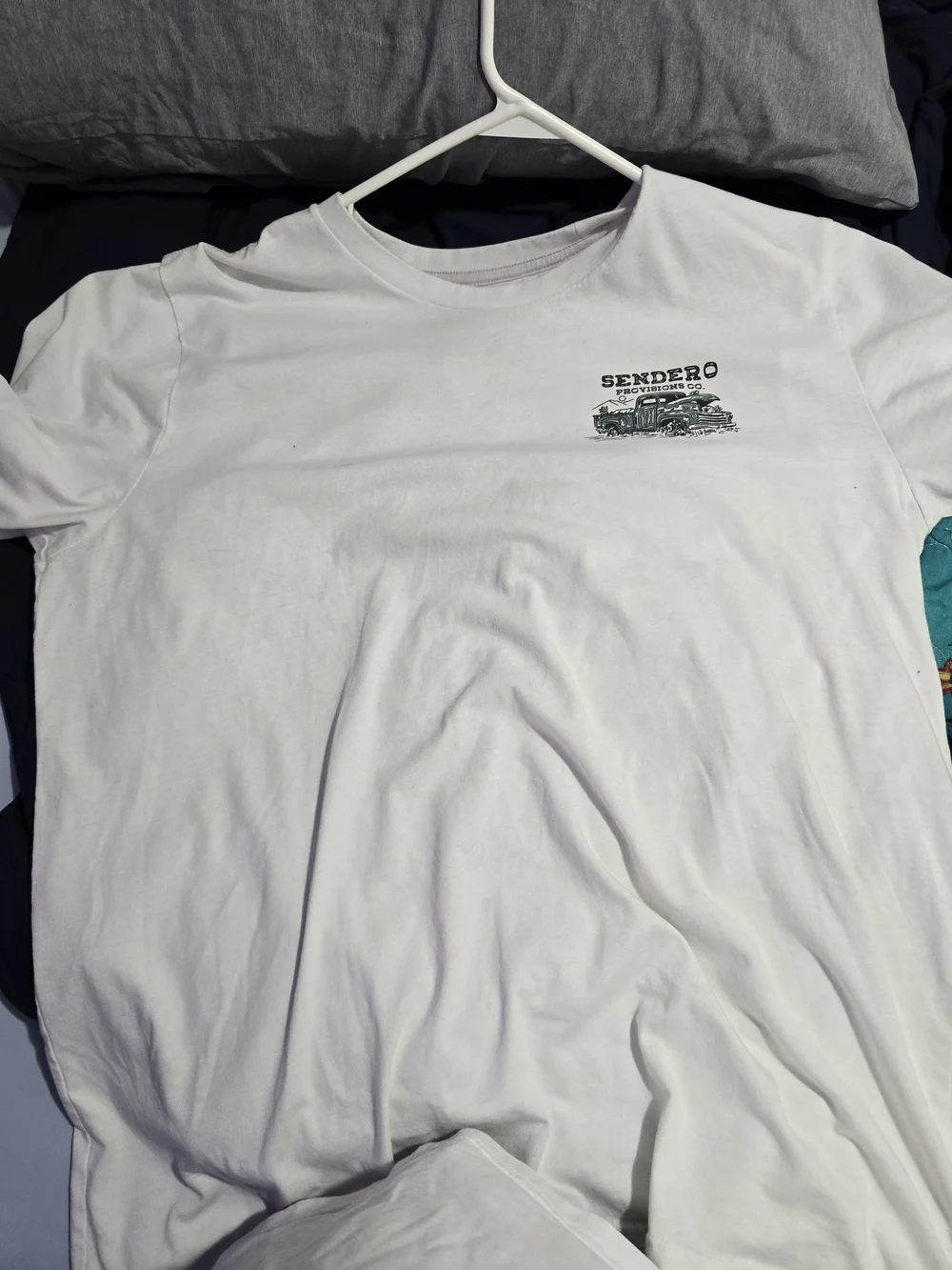 Few Parts Graphic Tee - White with Green Print Xl Sendero Provisions Co - Picture 7 of 7
